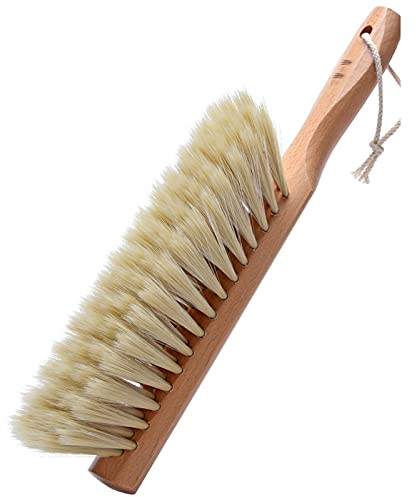 YUDEYU Qualité Balayette en Bois a poils doux souples Fibre naturelle Marron Clair Brosse Bois soie De Lit Douce 11.8 (Color : Wood color, Size : 30cm)