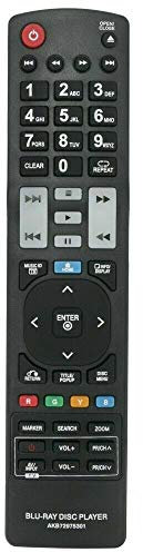 AKB72975301 Replace Remote Control - VINABTY AKB72975301 Remote Control Replacement for LG DVD Blu-Ray Player BD350 BD350V BD560 BD570 BD590 BX580 BD565 BD650 BD670 Bd670 BX582 Bx582 series Remote