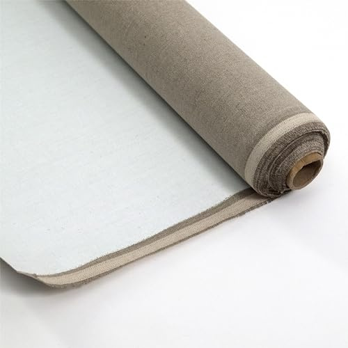 BK BILDERRAHMEN KOLMER LEINEN LEINWAND AUF Rolle 430 GSM | 100% Leinen, 1,7x10 m | malfertige Leinwandrolle, grundiert mit Gesso