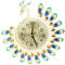 Jenngaoo Home Decor 3D Pfau Wanduhr Wohnzimmeruhr Stille Stilvolle Wanduhr für Wohnzimmer Schlafzimmer küche Wandkunst Dekoration