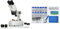Bresser 3D Stereo Auflicht Durchlicht Mikroskop Researcher ICD LED 20x-80x mit 360° drehbarem Tubus & Bresser Junior Experimentier-Set zum Einstieg in die Mikroskopie mit Objektgläsern, Lupe