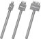 Niaciswe 3 Piezas Row Hole Puncher Cuero Herramientas Prong Steel Leather Craft Tool Juego de Herramientas de Punzón Espaciado de 5 mm Tenedores DIY Herramientas Perforadora Cuero para Coser Cuero
