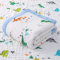 Hivia Musselin Decke 6 Lagig Kuscheldecke Baby Baumwolle 110 x 110 cm Musselin Babydecke Wickeldecke Weiche Decke für Badetuch,Kinderdecke Neugeborene Unisex (Nashörner-Dinosaurier)