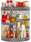 Famitree Make Up Organizer 360 Drehbar, Acryl Kosmetik Organizer, Skincare Beauty Organizer mit 6 Lagen verstellbarem Tablett für Kommode, Schminktisch, Badezimmer, Grau