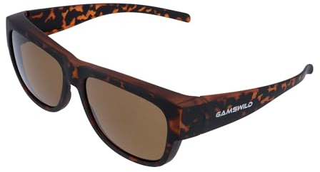 Gamswild WS6024 Überbrille braun - Sonnenbrille - Sportbrille - bruchsichere Polycarbonatgläser mit 100% UV400 Schutz – 26g