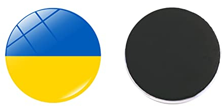 Ukraine Kühlschrankmagnete Flagge Kühlschrank Magnet Kristall Glas Dekorative Magnete für Kühlschrank, Magnettafel, Whiteboard, Pinnwand (1 Stück)