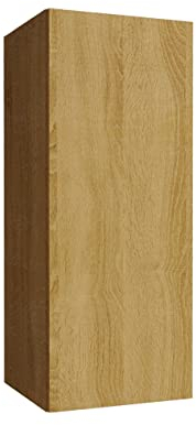 Furnitech Wohnwand Wohnzimmer | Hängend Wohnwand Modern | Wohnzimmer Schrankwand mit Regale und TV Schrank | Wohnzimmer Möbel (GS4, Gold Eiche)