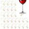 Prasacco 26 PCS Wine Charms for Glasses Wine Glass Charms Markers Tags Stem Glasses Drink Markers Letters Wine Markers Party Favors Decorations - White
