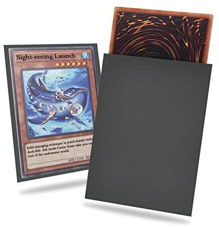 Grey Yu-gi-oh Card Sleeve 200 Pack, Japanese Small Card Sleeves Photocard Sleeves Yu-gi-oh Sleeves, Back textured Perfect Shuffling, Protect Your Japanese Sized Trading Cards Kpop Photocard Never Tear