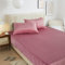 Fleece Spannbettlaken 200x200 Altrosa Rosa Plüsch Warm Winter Bettlaken Leintuch Boxspringbett Frottee Kuschelige Spannleintuch 200 x 200 Doppelbett Uni Muster Bettspanntuch für Hohe Matratze