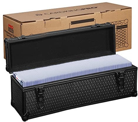 Game Card Storage Case | Designed for Top-loaders Fits 400+ (35pt), Boulder Boxes, One-Touch & Deck Box 100+ | Strong Protection | Lockable Box | Hard Case | Fits All Standard TGC Trading Cards