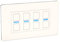 Lightwave LP24WHMK2 Smart Dimmer with Energy Monitoring, 4 Gang, White Metal - Works with Alexa, Google Assistant, HomeKit. iOS & Android Compatible