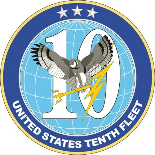 U24 Aufkleber U.S. Navy 10th Fleet Seal 8 cm Autoaufkleber Sticker Konturschnitt