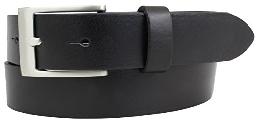 BELTINGER Kinder-Gürtel aus Vollrindleder 3 cm | Leder-Gürtel für Jungen Mädchen 30mm | für Jeans, Anzug, Kleid, Rock | Schwarz 75cm