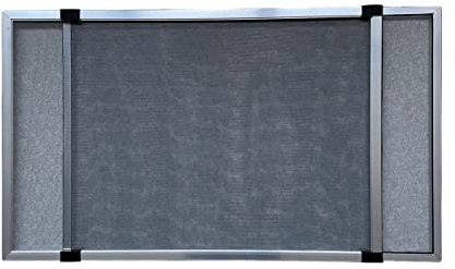 Zanzariere Estensibile in fibra di vetro con telaio in alluminio per finestre facile da montare (Telaio Silver, H50x50/92 cm)