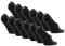 DANISH ENDURANCE Fantasmini Uomo Cotone, Calzini Corti Estivi Uomo Donna, Fantasmini Unisex, 6 Paia, Nero, 39-42