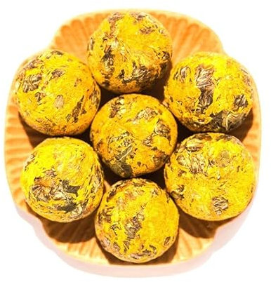 Infusión Bolas de flor de crisantemo,Sin teína, sin aditivos ni conservantes, 100% vegetal,