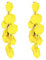 EVER FAITH Lange Blütenblatt Ohrringe für Damen Mädchen, Acryl Gelb Blume Statement Dangle Sommer Urlaub Schmuck