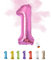 LITTLE BIRTHDAY | Zahlen Luftballon | Folienballon | Helium Gas Balloon Ballon | 101 cm | 0 1 2 3 4 5 6 7 8 9 in vielen Farben | Geburtstag | Kindergeburtstag | Deko | pink 1