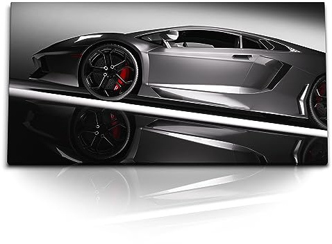 Paul Sinus Kunstdruck Bilder 120x60cm Sportwagen Traumauto Schwarz Weiß Super Car