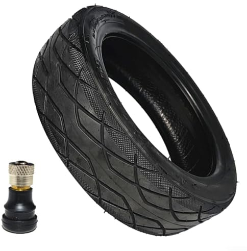 Scooter Tubeless Reifen, 10 Zoll 10X2.50-6.5 Tubeless Reifen für Max G30 60/70-6.5 für Elektroroller-Zubehör (Reifen+gerade Düse)