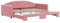 vidaXL Tagesbett, Sofabett Ausziehbar, Gästebett Schlafsofa für Schlafzimmer Wohnzimmer, Ausziehbett Sofa Bettsofa, Modernes Design, Rosa 100x200cm Samt