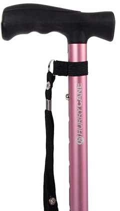 Drive Devilbiss HurryCane - Comfort Edition Walking Stick in Pastel Pink