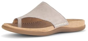 Gabor Damen Pantoletten | Frauen Slipper | Best Fitting | Slip-ons | Backless Slipper | Gartenschuhe | Sommerschuhe | sommerclogs | leinen | 43 EU - 9 UK