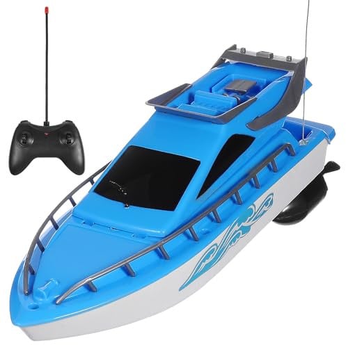 Vaguelly 1 Jeu Bateau Télécommandé Maquette De Bateau Bateaux Rc pour Adultes Bateau Piscine Jouet De Bain Bateau De Course Électrique Plastique Bateau de Plage Enfant