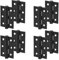 Decoranddecor Door Hinges Internal - Fire Rated - 3inc / 76mm - Ball Bearing - Steel - Matt Black - 4 Pairs