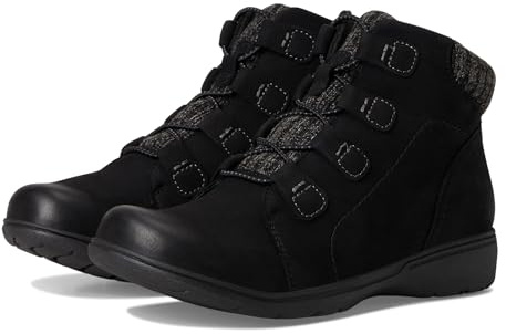 Clarks Collection Women's Carleigh Jade Ankle Boot, Black Nubuck, 8 M US