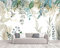 Naturempress Papel Pintado Pared 3D Papel Tapiz Elegantes Hojas Tropicales Pájaros Y Flores Fotomurales 3D Tv Fondo Pared Dormitorio Murales Papel Tapiz Moderno