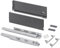Emuca - Schubladen-Kit für Küche und Bad mit 3D-Regelung, Höhe 178mm, Tiefe 550mm, 40 Kg, sanftes Schließen, Panels nicht enthalten, Stahl, Anthrazitgrau
