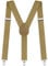 Aomig Hosenträger für Herren Hosenträger Herren Stark Breit 3,5 Cm mit Sehr Starken 4 Metall Clips Länge Einstellbar Elastisch Einheitsgröße Hosenträger Männer und Damen Breit Lang Y Style (Kamel)