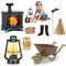 WDKXCN Wichtel Zubehör Set, Wichtel Zubehör Weihnachten Set, Puppenhaus Kamin mit Licht, Wichtel Zubehör Weihnachten, Miniatur Wichtel Zubehör Set, Puppenhaus Zubehör Weihnachten