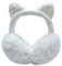 Bseical Ohrenwärmer Winter Kaninchen Ohrenschützer, Plüsch Für Den Winter, Süße Hase Muster Design, Verstellbar, Für Geburtstag Weihnachten Party Geschenk (A-White)