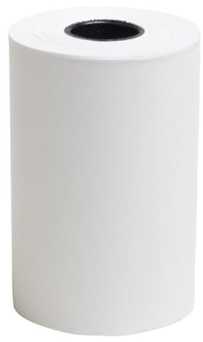 Exacompta - Ref. 40865E – Karton mit 50 Rollen für Bankkarten 57 x 37 mm – 18 m – 1-lagig, thermisch 55 g/m², ohne Phenol – Weiß
