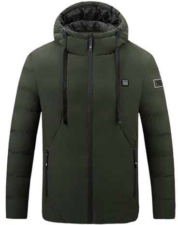 Feelcrag Self Heating Jacket Mens with Multi Heating Zones Heated Waist Coat Self Heating Gilet Electric Body Warmer for Men Heated Vest for Men with Battery Pack Men's Sherpa Jackets