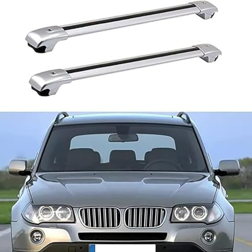 XATHKJOE 2 Stück Auto Dachträger Dachreling für BMW X3 E83 2003-2011 Dachgepäckträger-Alu Relingträger Fahrradträger, Dachboxen oder als Skiträger