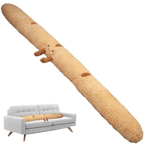 Lamppdcor Essen Plüsch, Brotkissen 47 Langes Essen Plushies weiche Cartoon Körperkissen zum schlafenden Umarmenden dekorative Reißverschlusswaschkörper Kissen für Bett, Couch