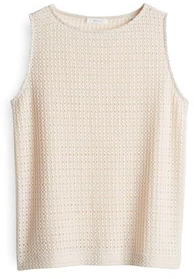 OPUS Damen Top | Jerseytop IDALI Slim in feiner Häkeloptik Natural Glaze, 38
