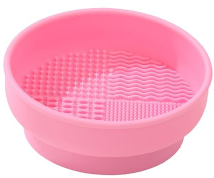 TOGEVAL Reinigungsbecher Sanfter Silikon Up Reinigung mit Pinsel Make Trockenhalter für Beauty Routine und Make Up Schwamm