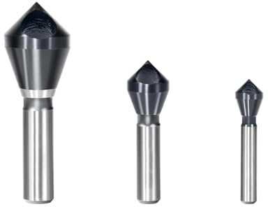 Miosugo Fraise conique à ébavurer, chanfrein à 90°, revêtement en titane, fraise transversale HSS-Co (cobalt), pour bois, métal, plastique