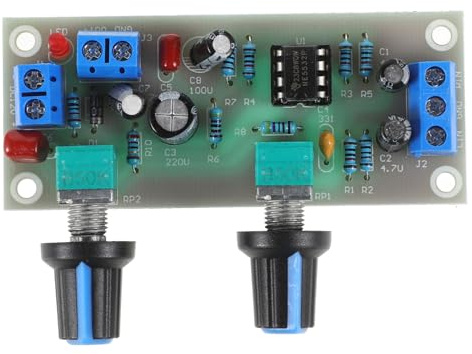Angoily Low Bass Amplifier Board Subwoofer Preamplifier Board 10-24v Single Power Supply Home Audio Subwoofer Filter Tone Control for Home Theater Random Color