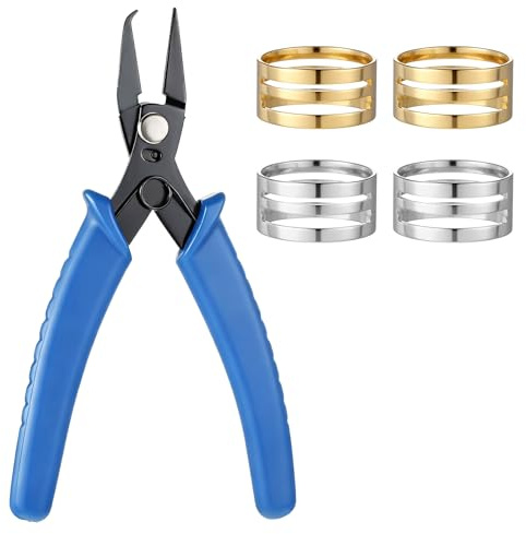 5 Pcs Split Ring Opener Tool, Jump Ring Pliers, Stainless Steel Jumps Ring Opener Tool Set Jewelry Making Plier Tools for Beading, Necklace Repair, DIY Crafts