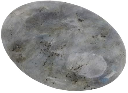 Lazmin112 Hand Flatterer, Oval Palm Stone for Yoga Meditation, Polished for Concentration and Decoration (Shimmer Stone)
