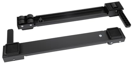 BigKing Washing Machine Wheels Rail, 20-32 Inch Extendable, Black Washing Machine Base, Easy Transport of Washing Machines and Dryers, Fridges, Furniture