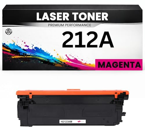Toner 212A Magenta für HP kompatibel W2123A Premium Alternative Günstig Color LaserJet Enterprise M554dn/555dn/555x Colour Flow MFP M578 M578dn