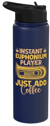 Euphonium Instant Player Add Coffee Baritone Marching Band Stainless Steel Insulated Water Bottle