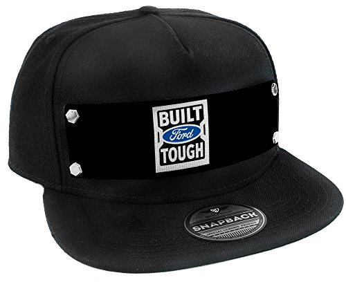 Buckle-Down Herren Snapback Hat-Built Ford Tough Logo2 Black/White/Blue Hut, Mehrfarbig, Einheitsgröße